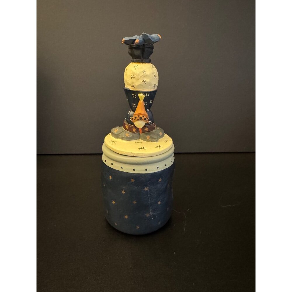 Vintage WILLIRAYE Studio Snowman Bluebird Candle Rustic - Picture 2 of 16